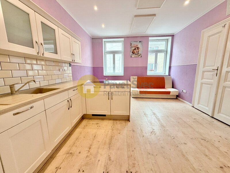 Dům s komerčním prostorem, dílnou a bytem v Písku. Užitná plocha 297 m2.