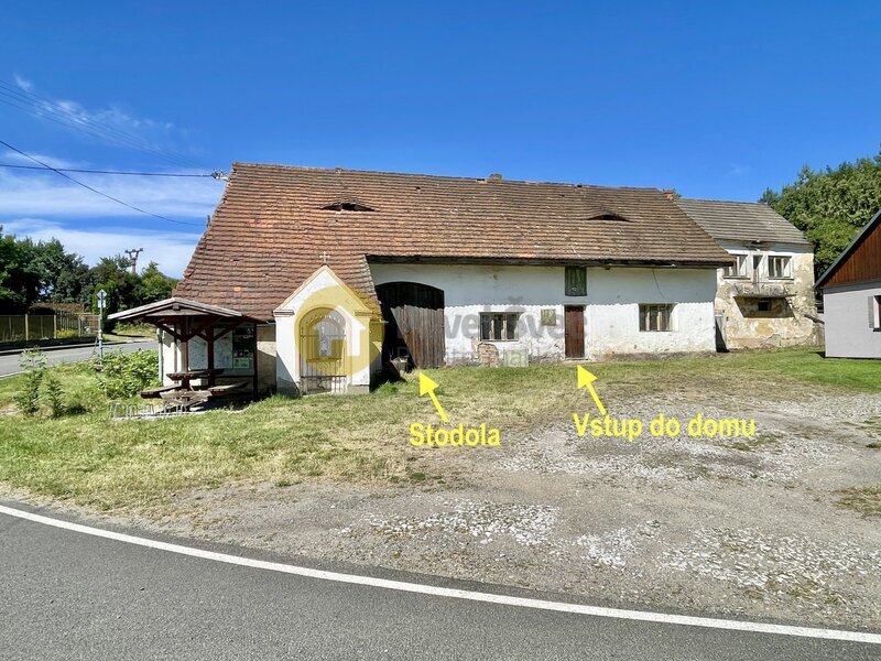 Prodej venkovského domu se zahradou, pozemky 598 m2, obec Kalenice