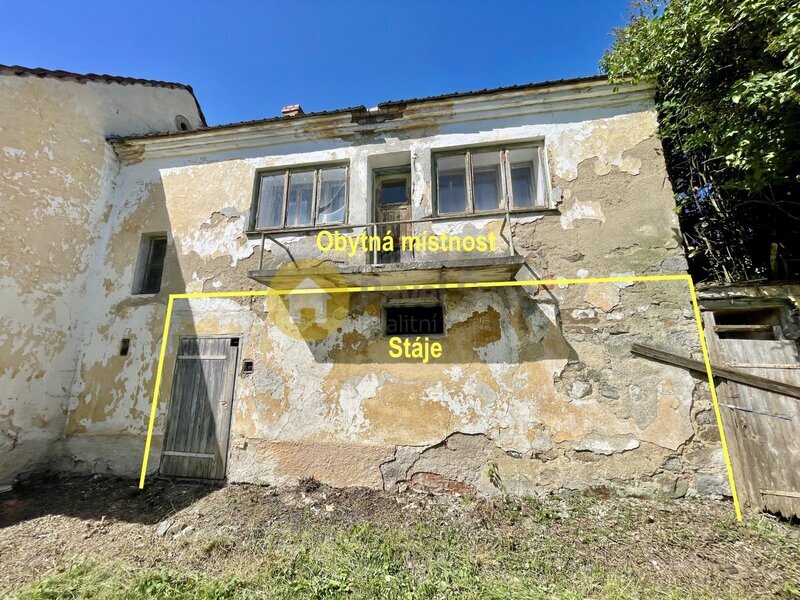 Prodej venkovského domu se zahradou, pozemky 598 m2, obec Kalenice
