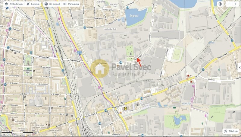 Pronájem kanceláře 15 m2 a skladu 17 m2, ul. Pekárenská - Č. Budějovice