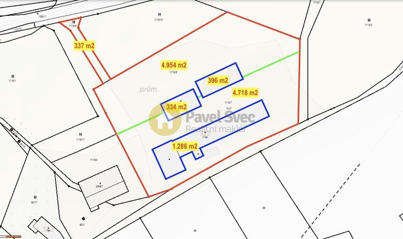 Prodej pozemků 12.025 m2 - areál výroby/skladování - Strakonice.