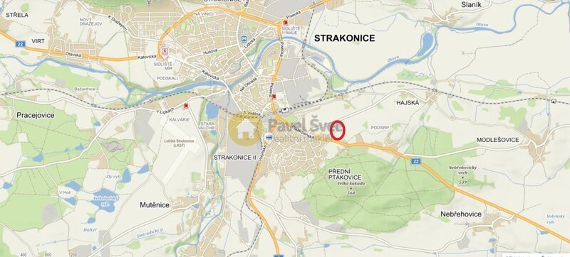 Prodej pozemků 12.025 m2 - areál výroby/skladování - Strakonice.