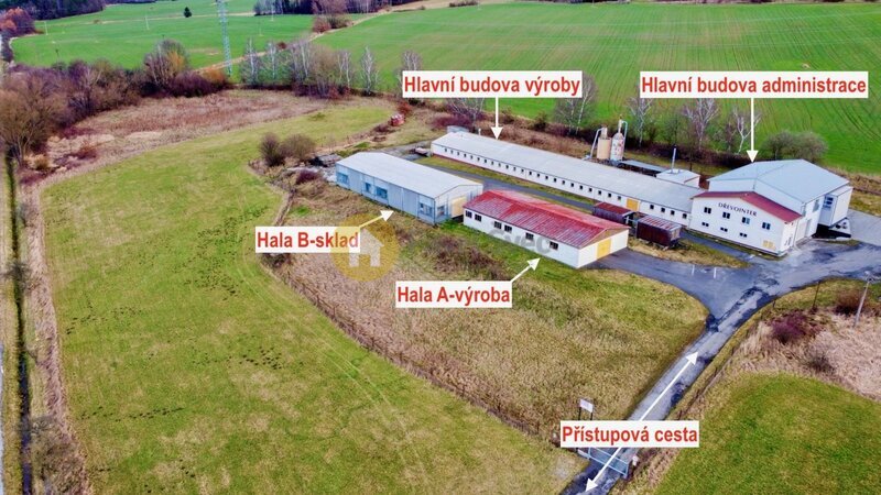 Prodej pozemků 12.025 m2 - areál výroby/skladování - Strakonice.