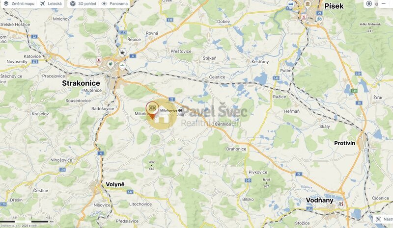 Prodej bytu 3+1, 78 m2, lodžie/sklep, obec Miloňovice, okr. Strakonice
