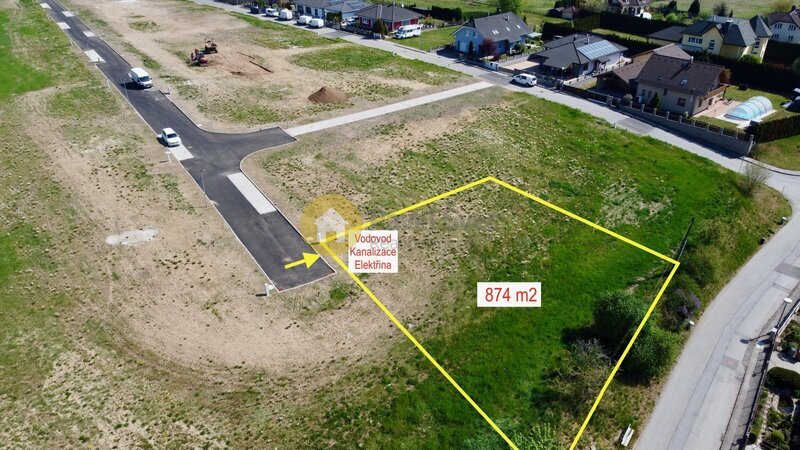 Prodej stavebního pozemku 874 m2, Dražejov u Strakonic