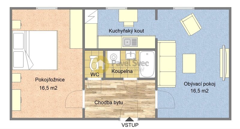 Pronájem bytu 2+kk, 51 m2, ul. Sv. Čecha, Strakonice