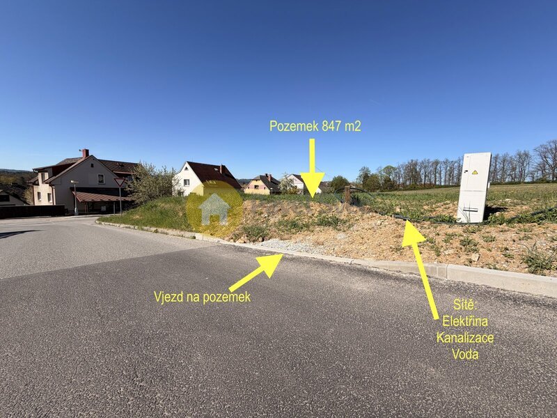 Prodej stavebního pozemku 847 m2, Dražejov u Strakonic