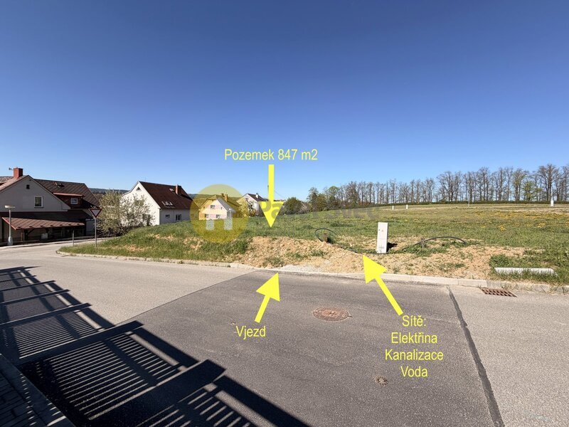 Prodej stavebního pozemku 847 m2, Dražejov u Strakonic