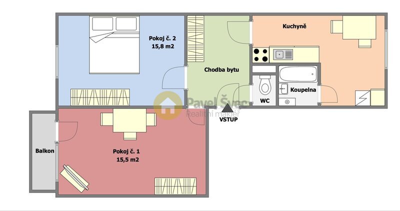 Pronájem bytu 2+1, 62 m2, lodžie, sklep, ul. Bezděkovská, Strakonice